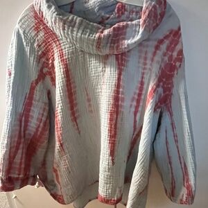 Women's top, 1X, Soft Surroundings, tie-dye motif
